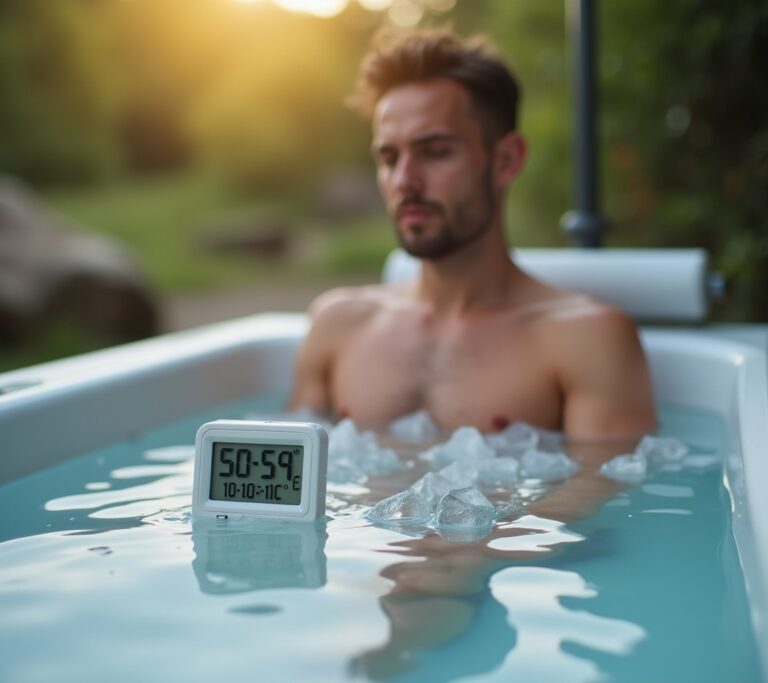 Thermometer in ice bath showing temperature