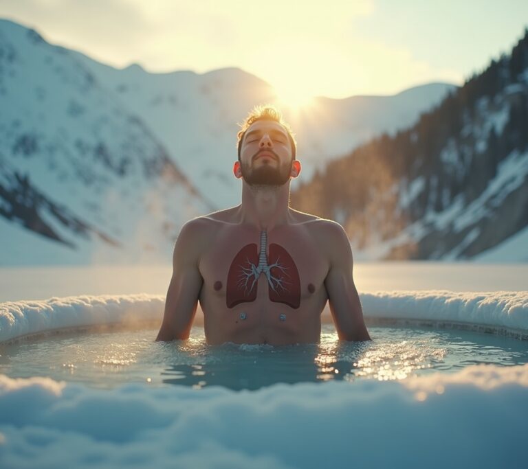 Person practicing breathwork in nature